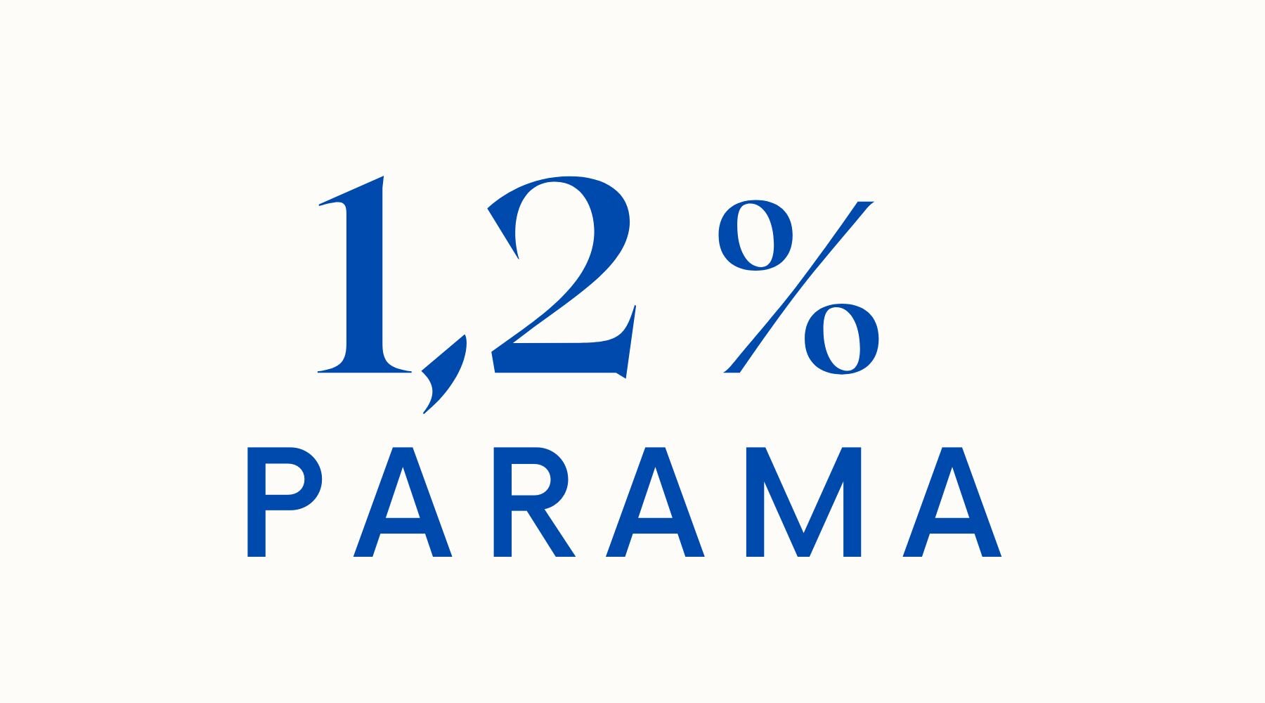 1,2 % parama